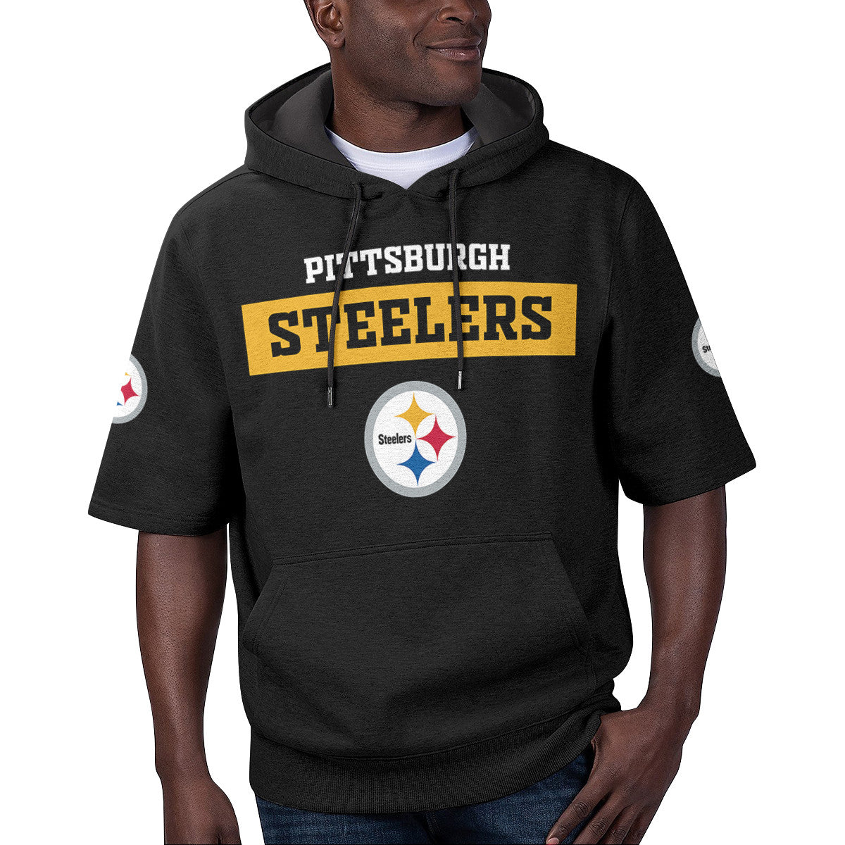 Pittsburgh Steelers Short Sleeve Hoodie BG12