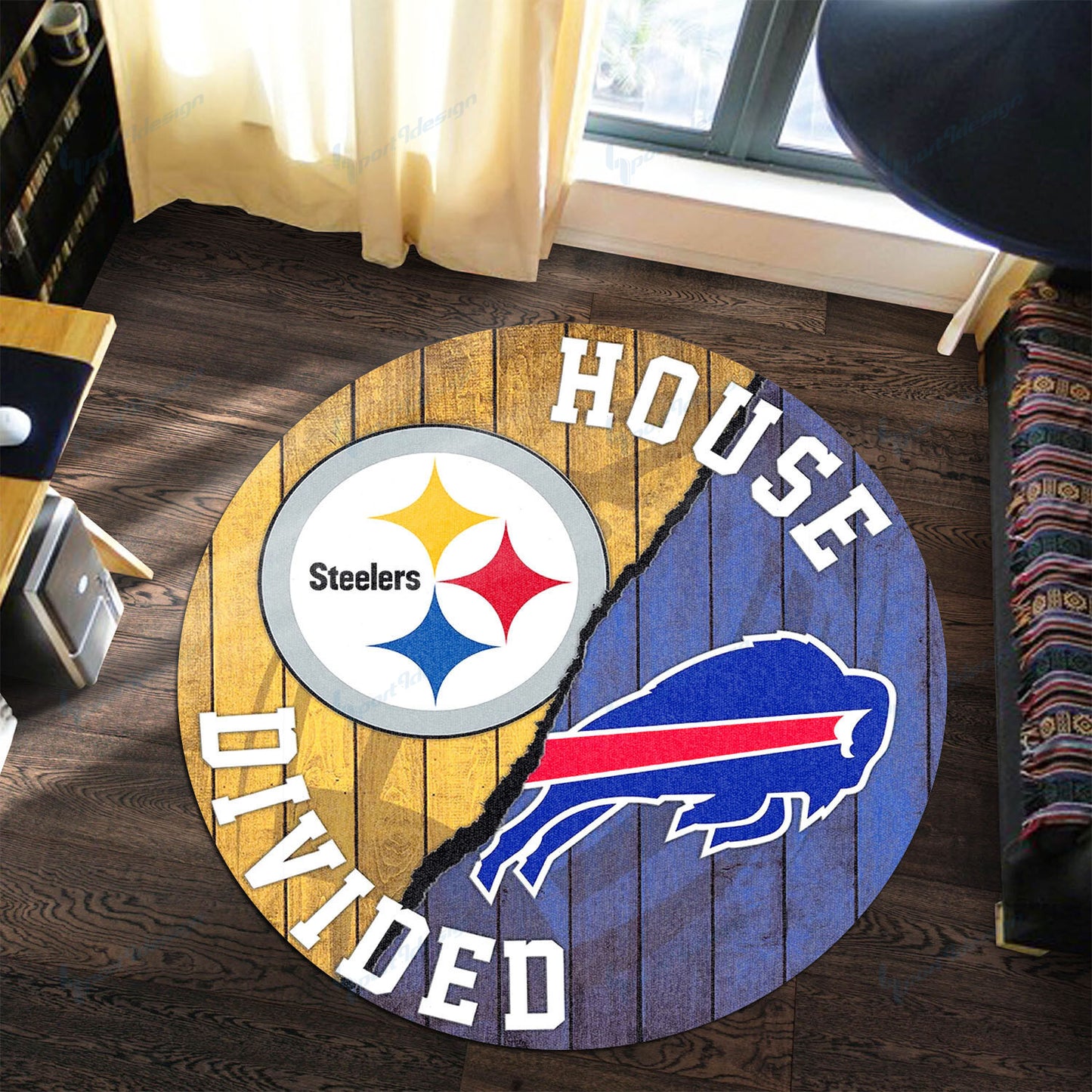 Pittsburgh Steelers vs Buffalo Bills Round Rug 119