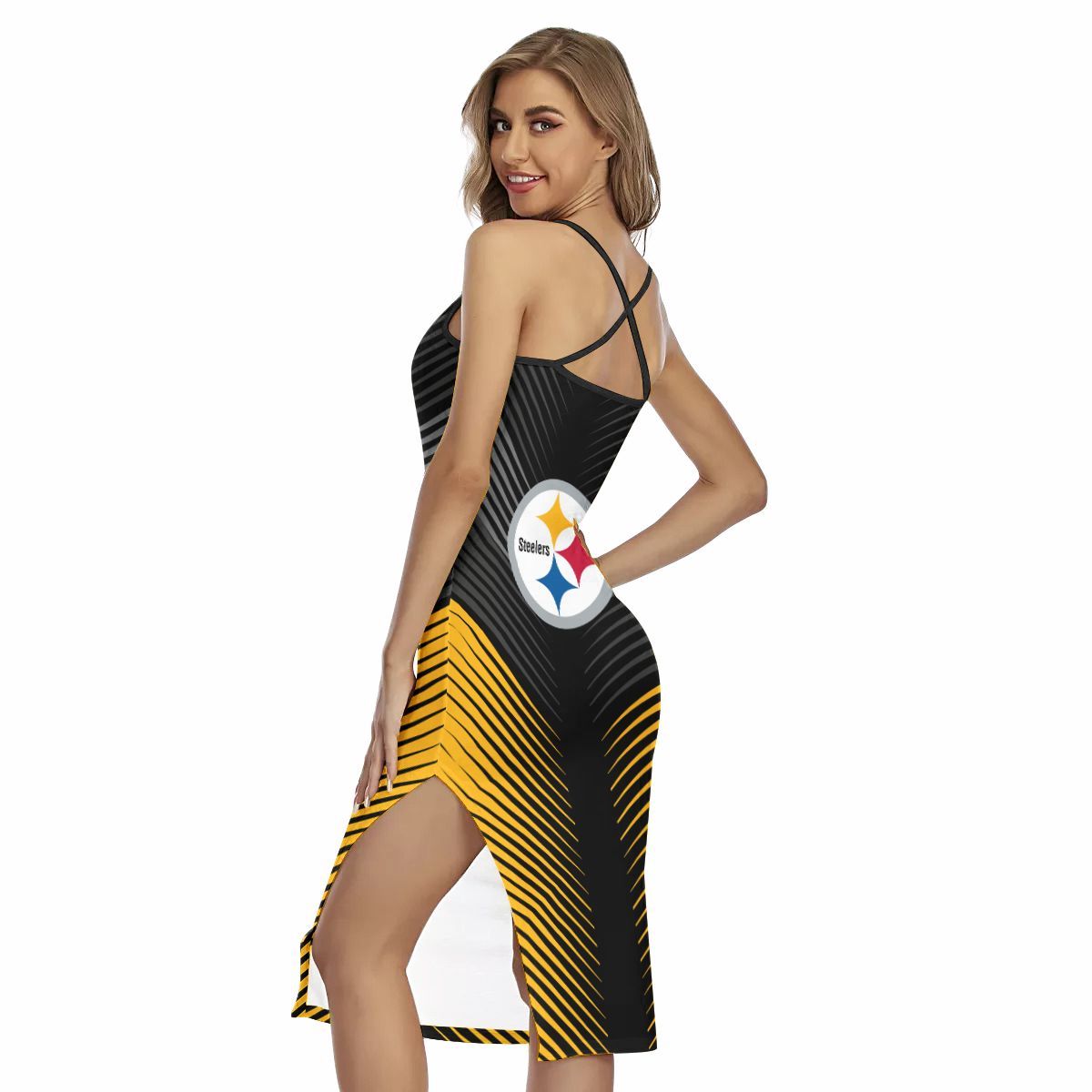Pittsburgh Steelers Women’s Back Cross Cami Dress 16