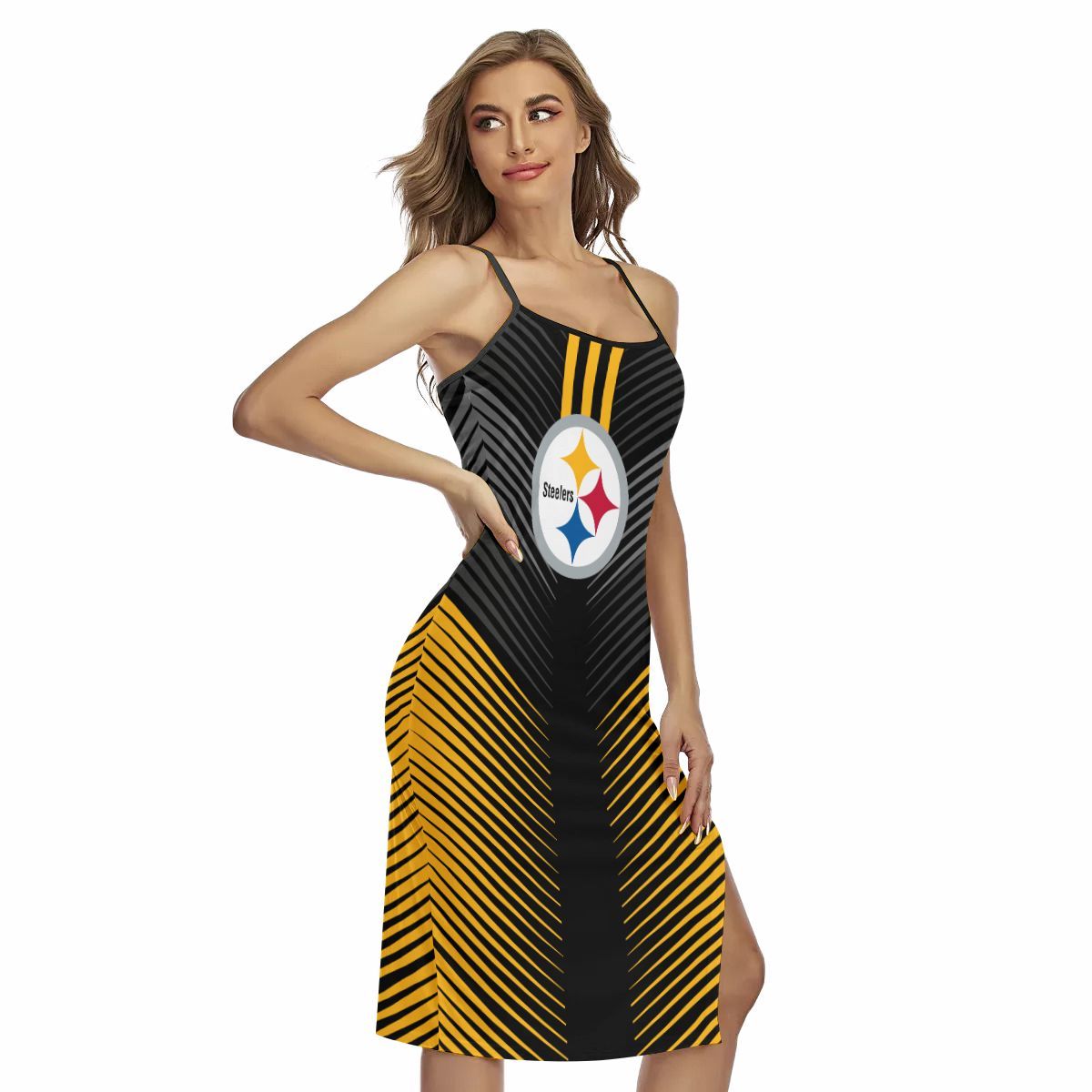 Pittsburgh Steelers Women’s Back Cross Cami Dress 16