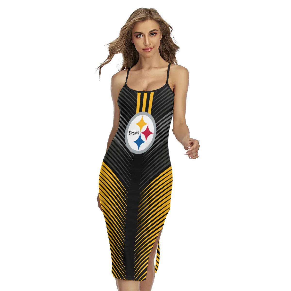 Pittsburgh Steelers Women’s Back Cross Cami Dress 16