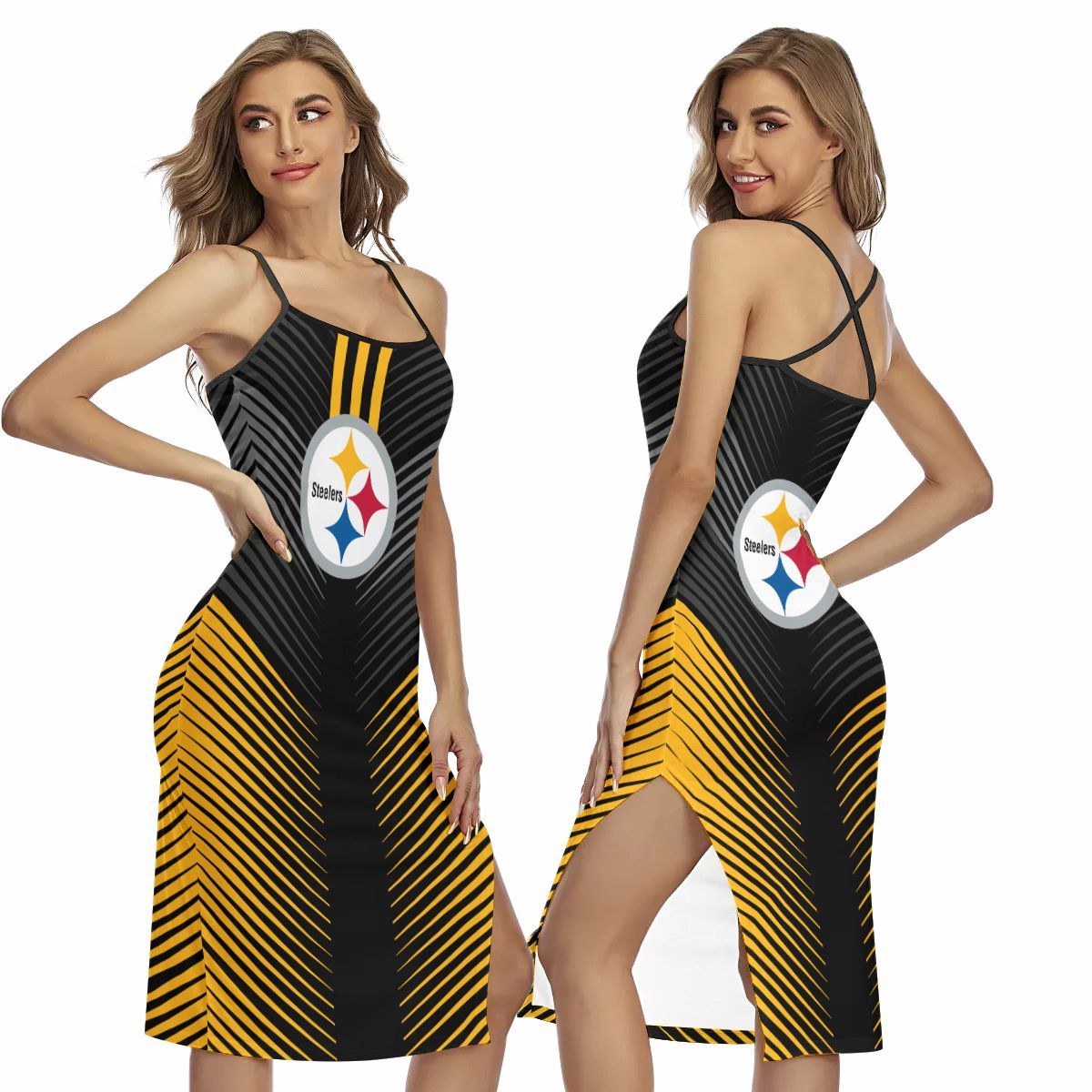 Pittsburgh Steelers Women’s Back Cross Cami Dress 16