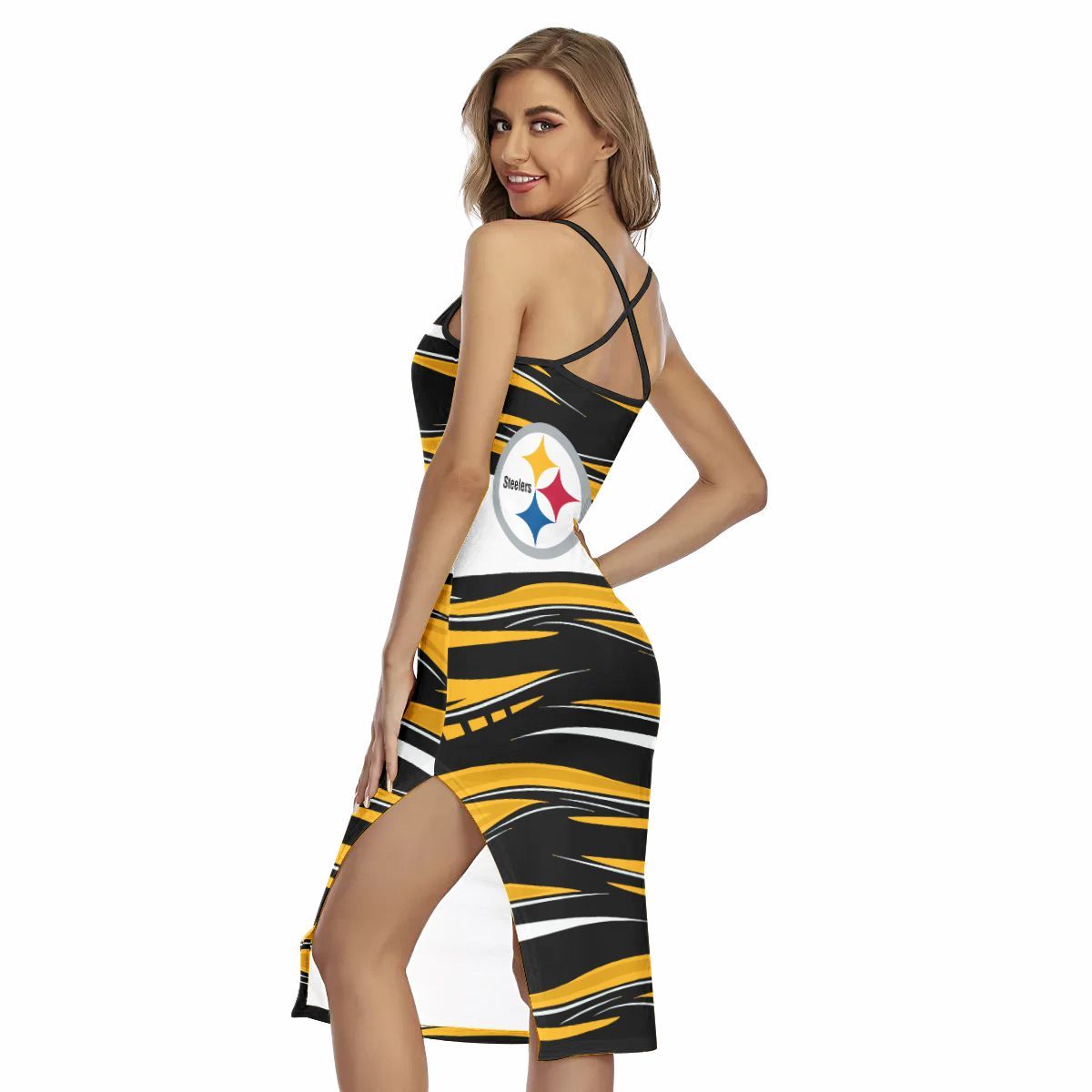 Pittsburgh Steelers Women’s Back Cross Cami Dress 20