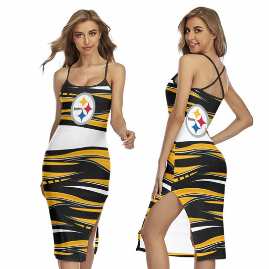 Pittsburgh Steelers Women’s Back Cross Cami Dress 20