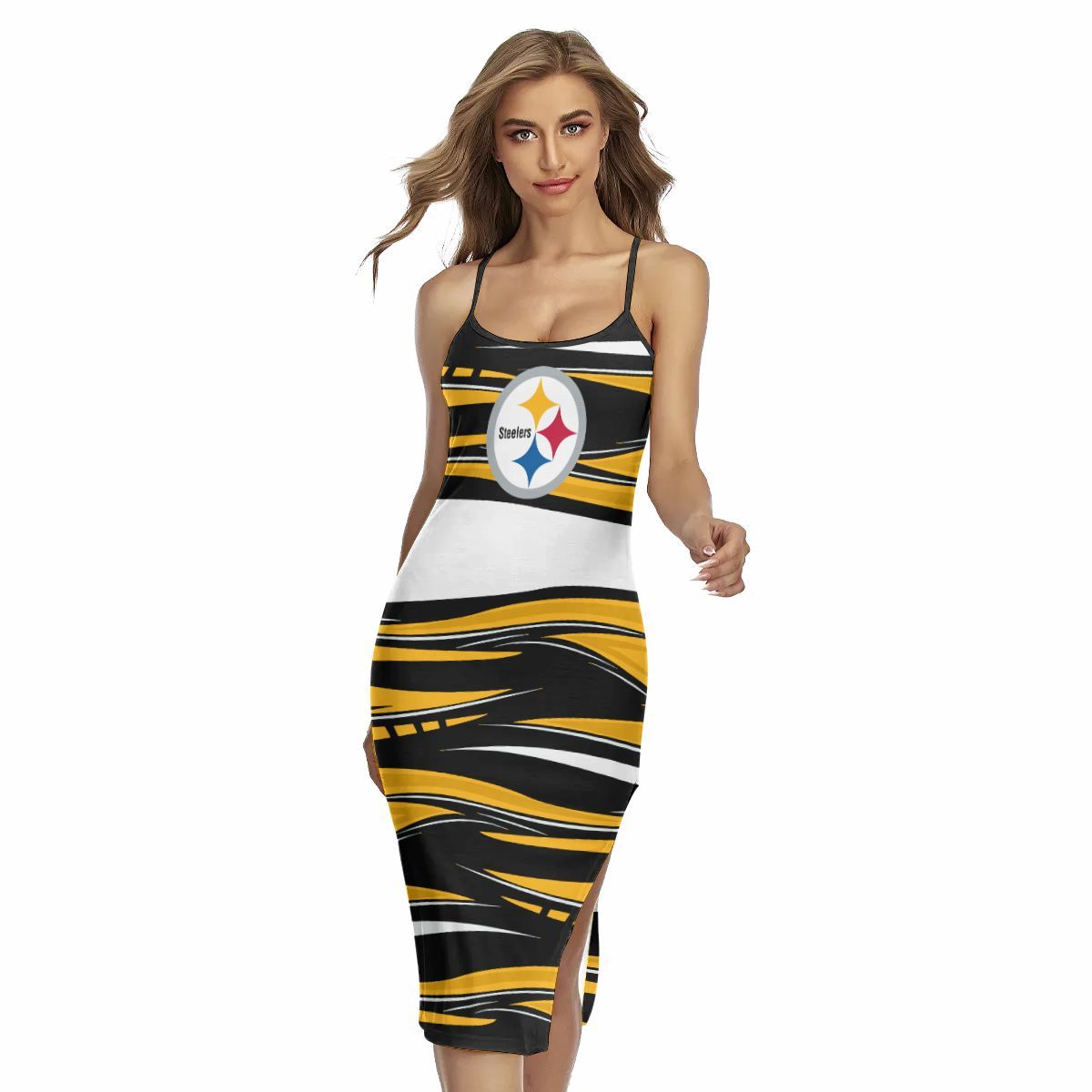 Pittsburgh Steelers Women’s Back Cross Cami Dress 20