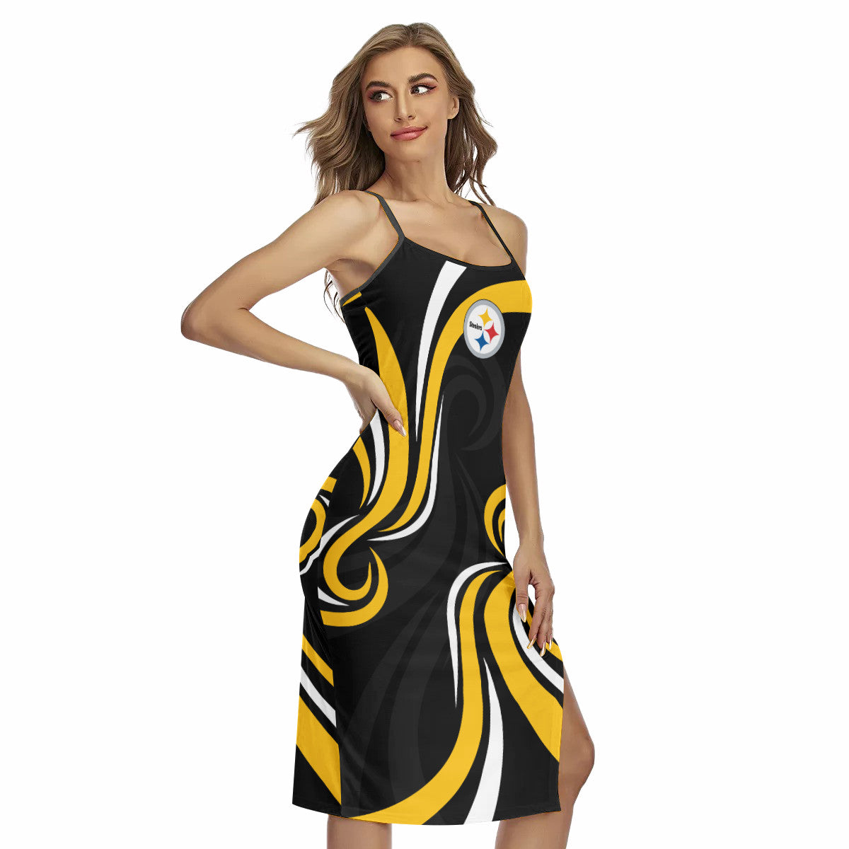 Pittsburgh Steelers Women’s Back Cross Cami Dress 40