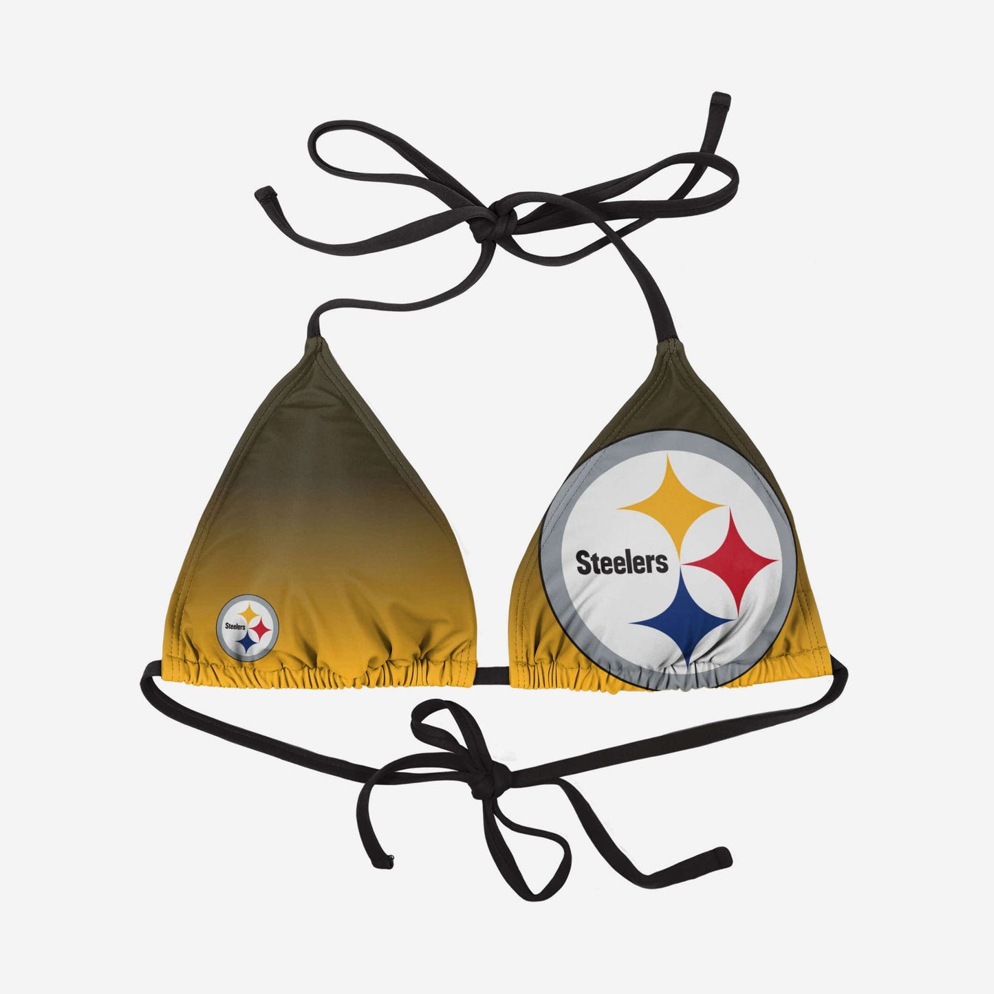 Pittsburgh Steelers Womens Gradient Big Logo Bikini