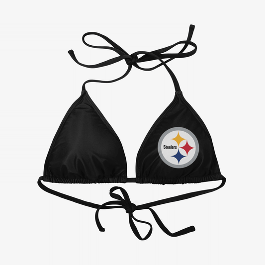 Pittsburgh Steelers Womens Solid Logo Bikini