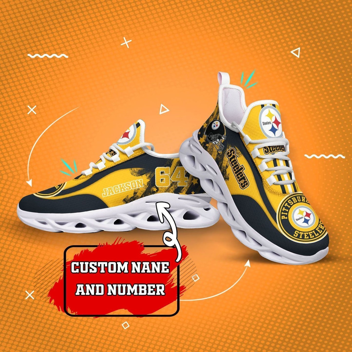 Pittsburgh Steelers Yezy Running Sneakers 357