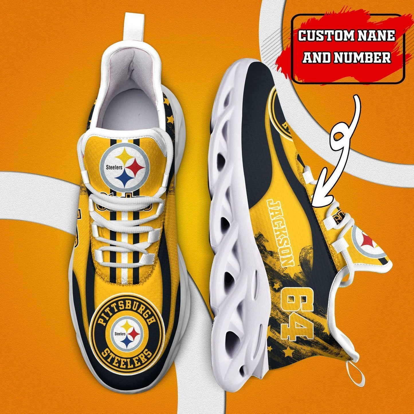 Pittsburgh Steelers Yezy Running Sneakers 357