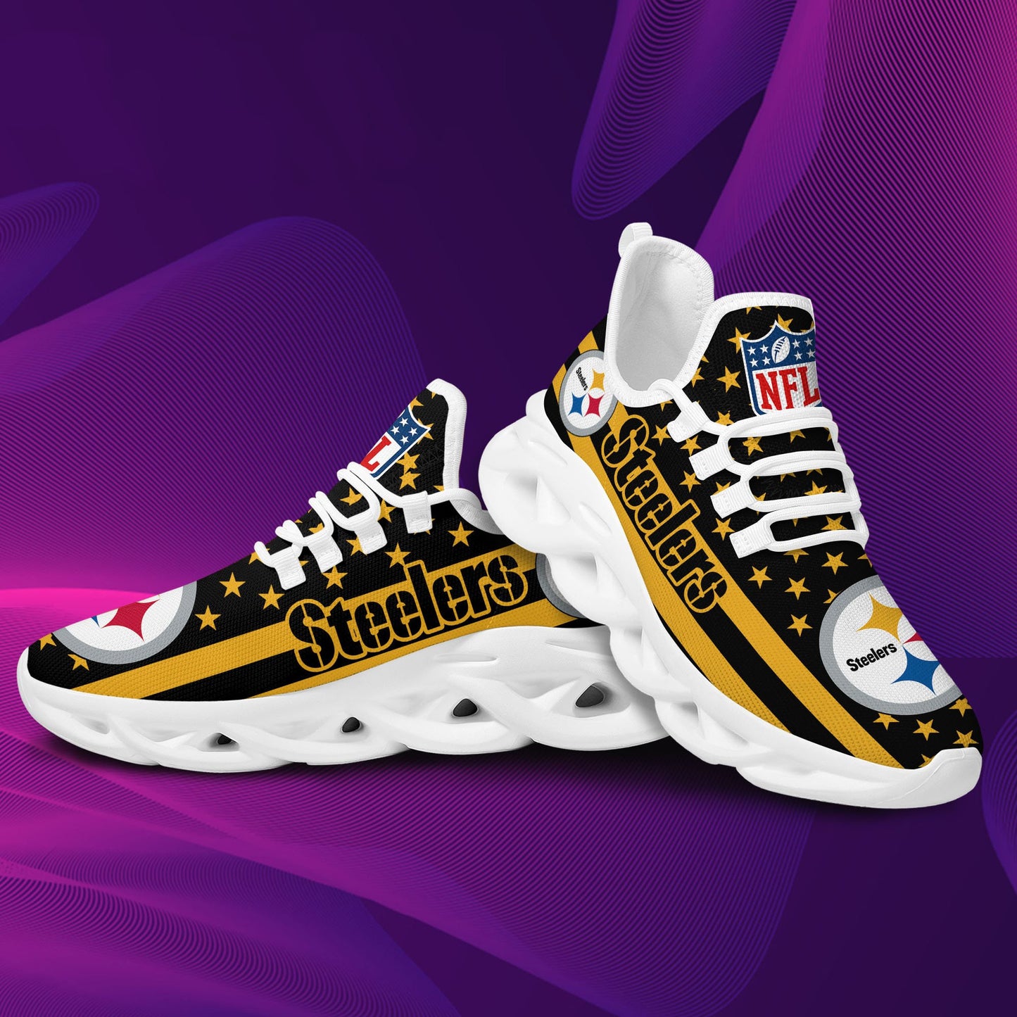 Pittsburgh Steelers Yezy Running Sneakers 46