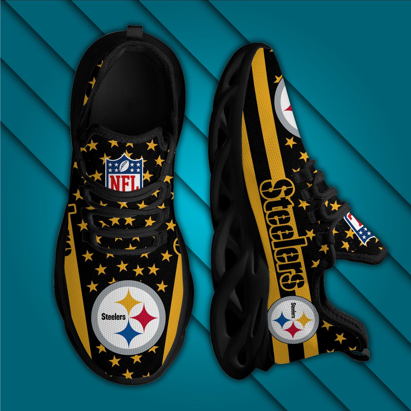 Pittsburgh Steelers Yezy Running Sneakers 46