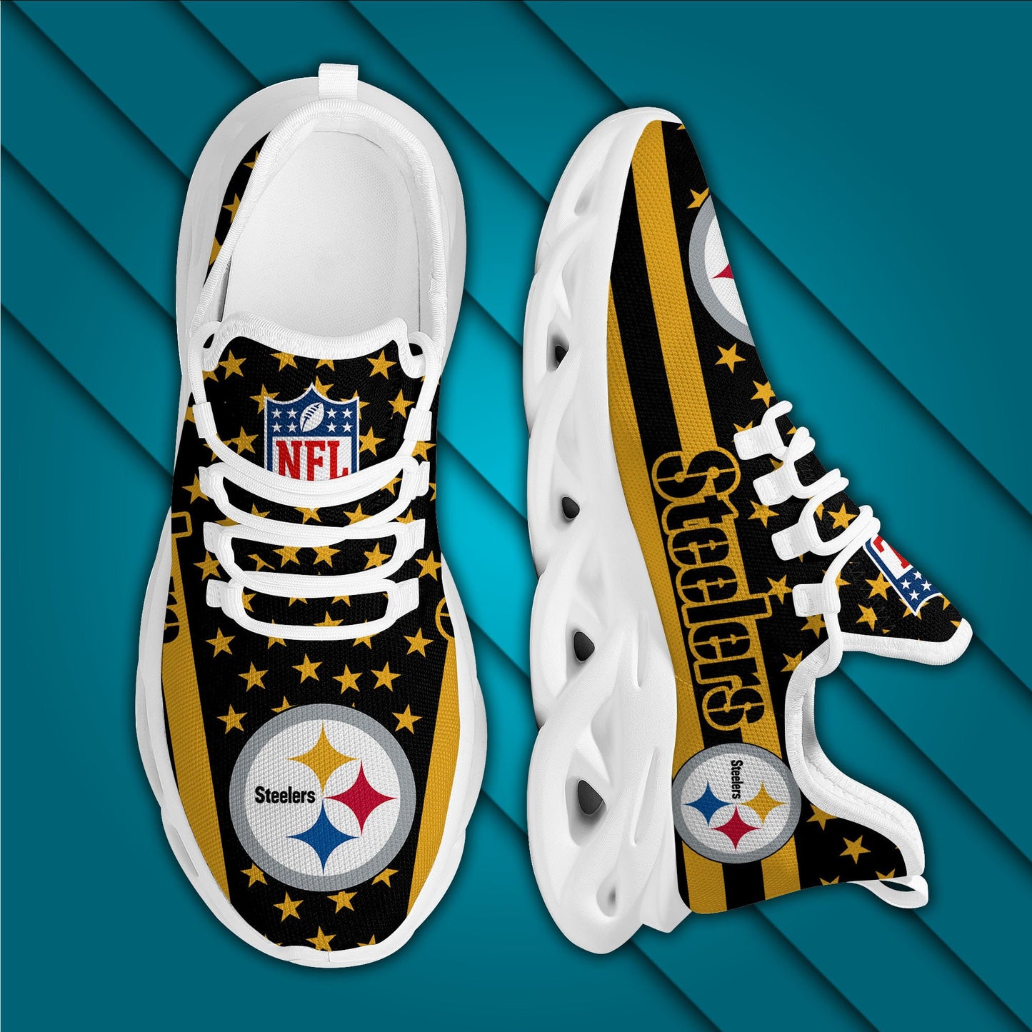 Pittsburgh Steelers Yezy Running Sneakers 46