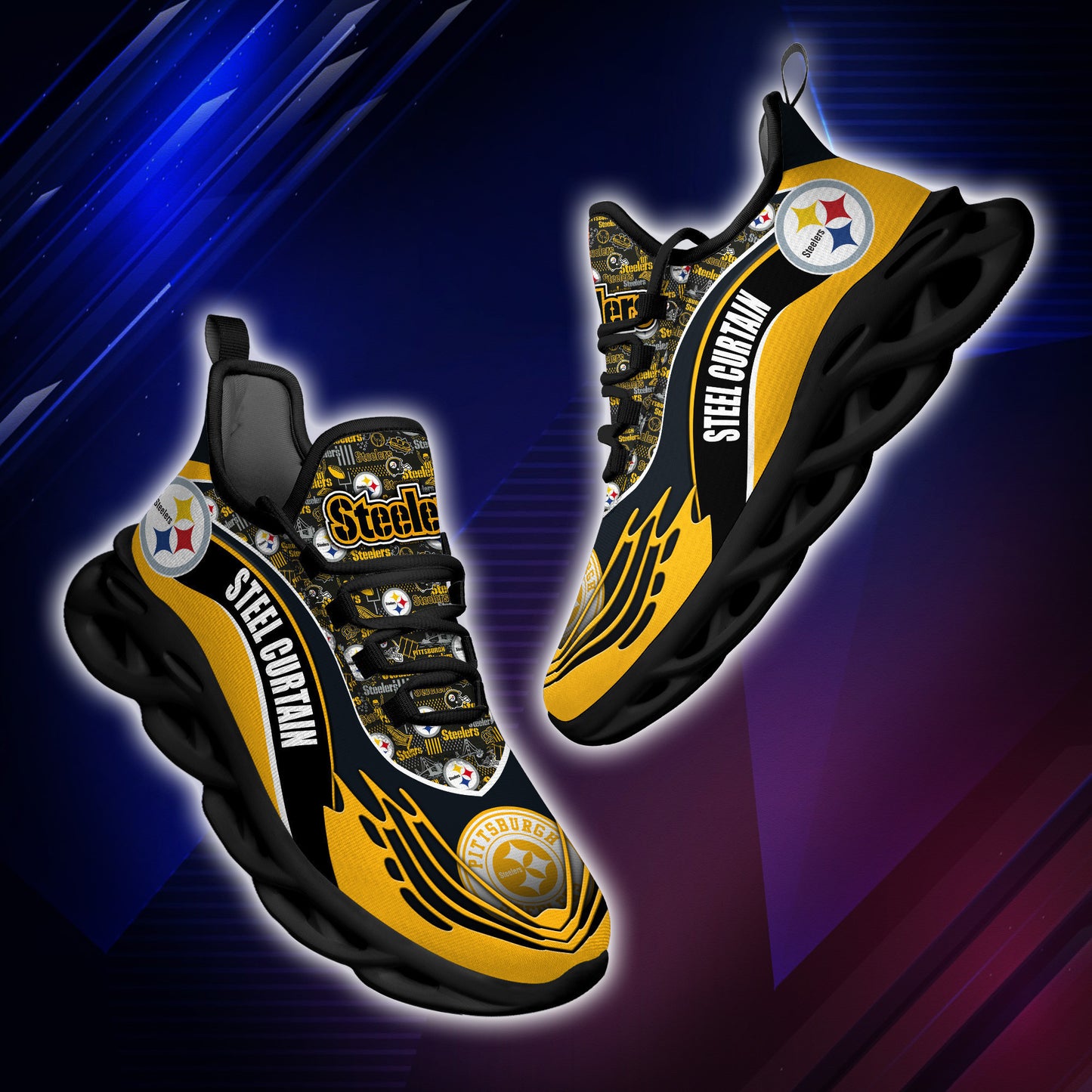 Pittsburgh Steelers Yezy Running Sneakers BB197