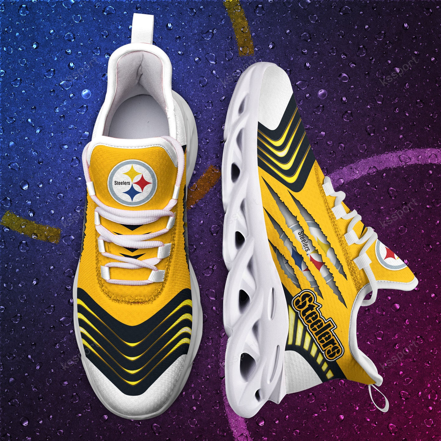 Pittsburgh Steelers Yezy Running Sneakers BB401