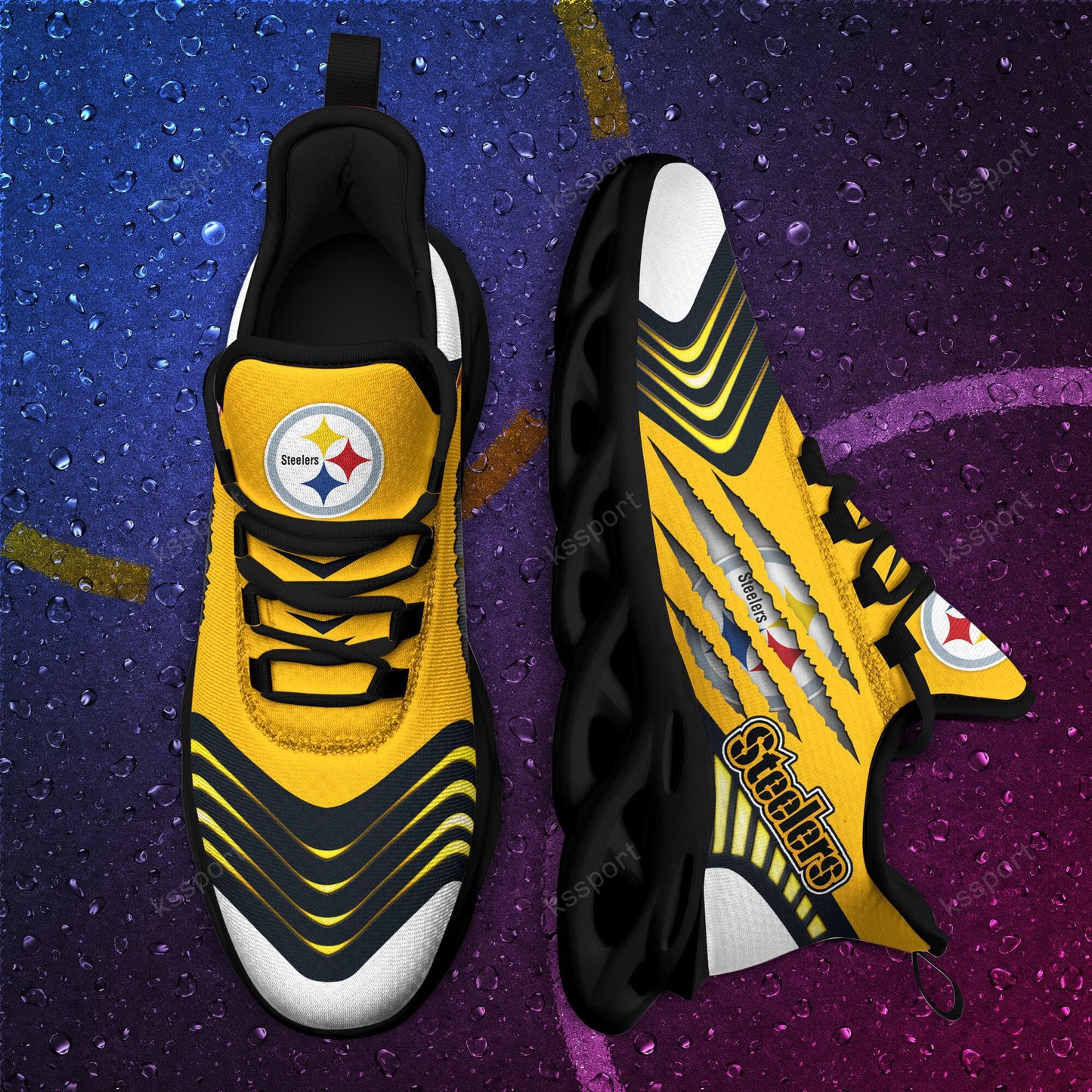 Pittsburgh Steelers Yezy Running Sneakers BB401