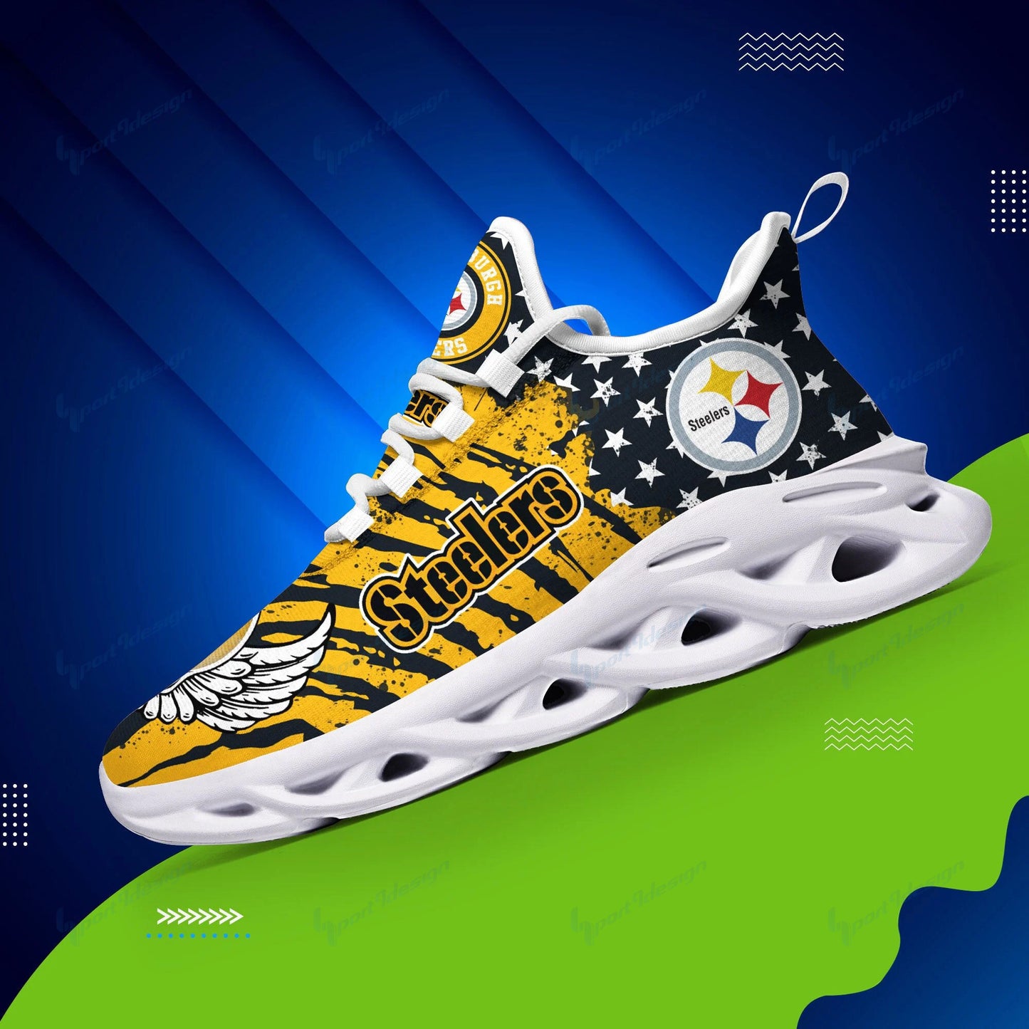Pittsburgh Steelers Yezy Running Sneakers BB761