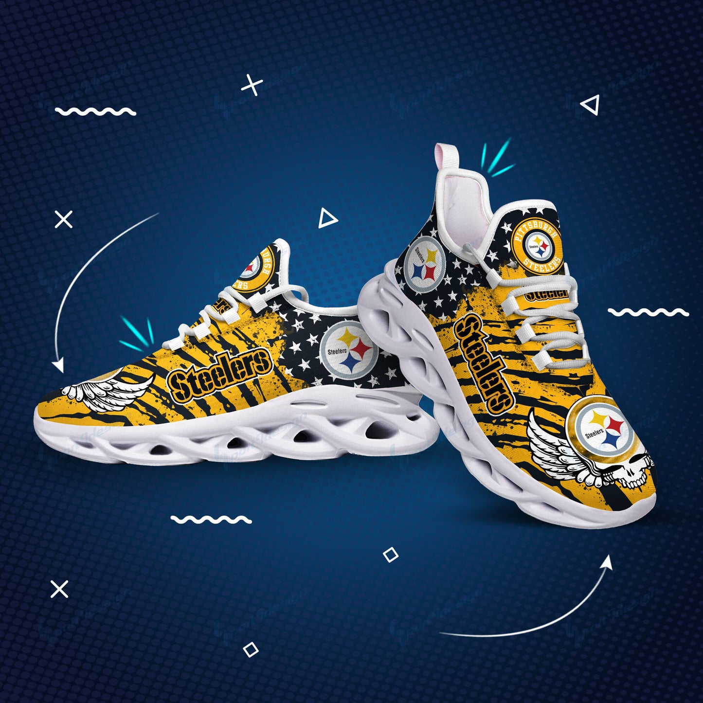 Pittsburgh Steelers Yezy Running Sneakers BB761
