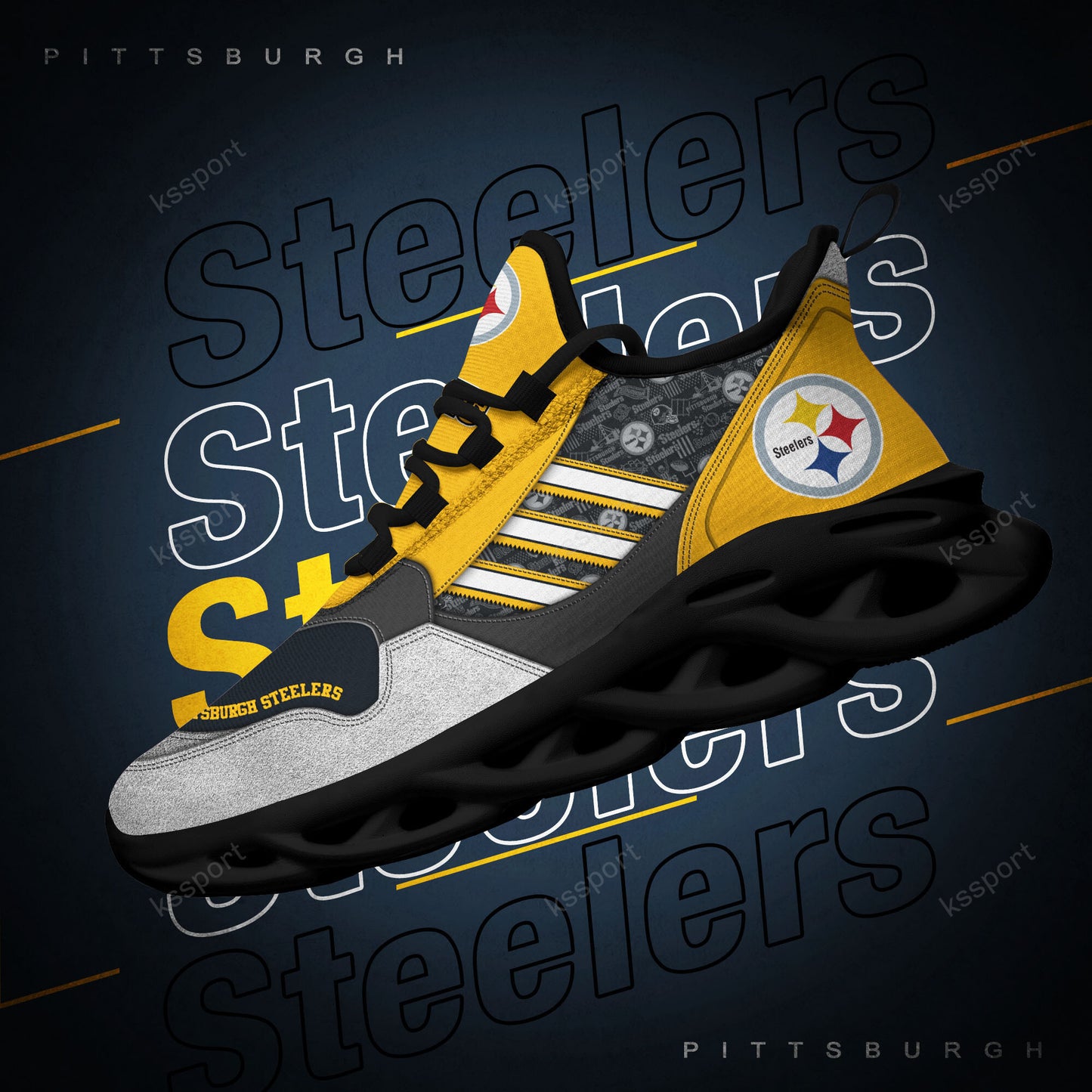 Pittsburgh Steelers Yezy Running Sneakers BG743