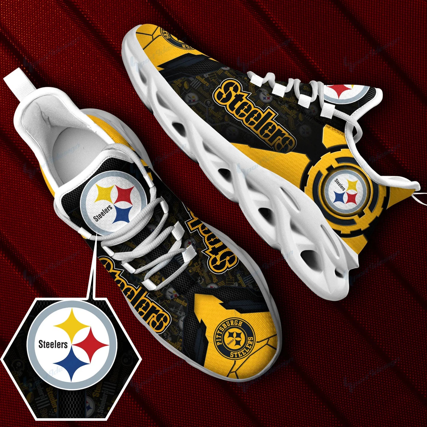 Pittsburgh Steelers Yezy Running Sneakers SPD30