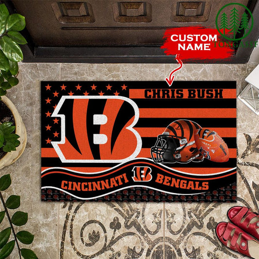Cincinnati Bengals Personalized Doormat BGDMM586