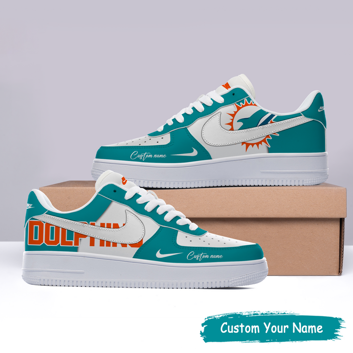 Miami Dolphins Custom Name For Fans Shoes AF1 AZBTAF1000026