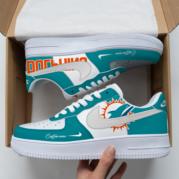 Miami Dolphins Custom Name For Fans Shoes AF1 AZBTAF1000026
