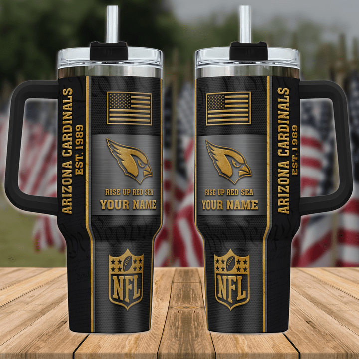 Arizona Cardinals Tumbler 40Oz Custom Your Name AZBT40OZ000031