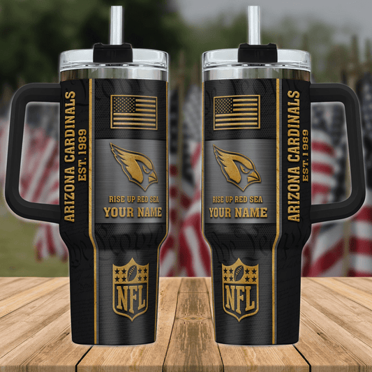 Arizona Cardinals Tumbler 40Oz Custom Your Name AZBT40OZ000031