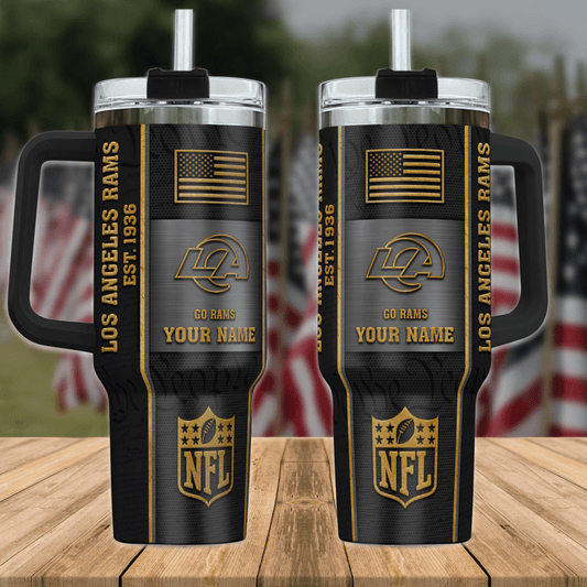Los Angeles Rams Tumbler 40Oz Custom Your Name AZBT40OZ000015