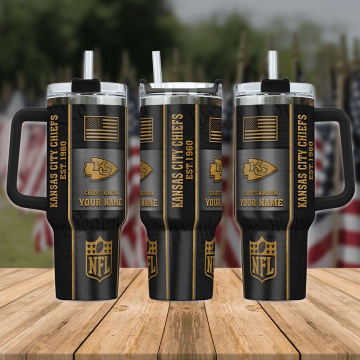 Kansas City Chiefs Tumbler 40Oz Custom Your Name AZBT40OZ000019