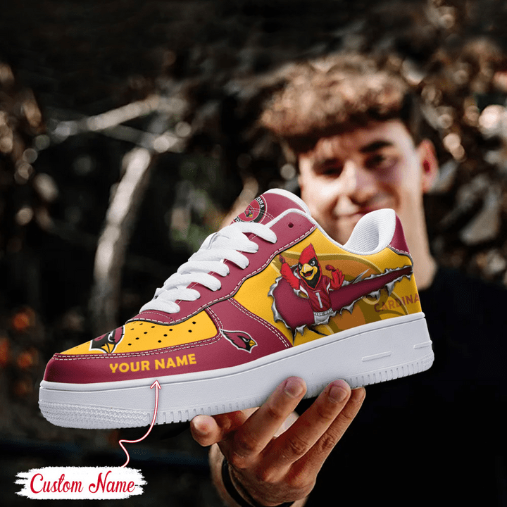 NFL Arizona Cardinals Custom Name Air Force 1 Sneaker AZBTAF1000132