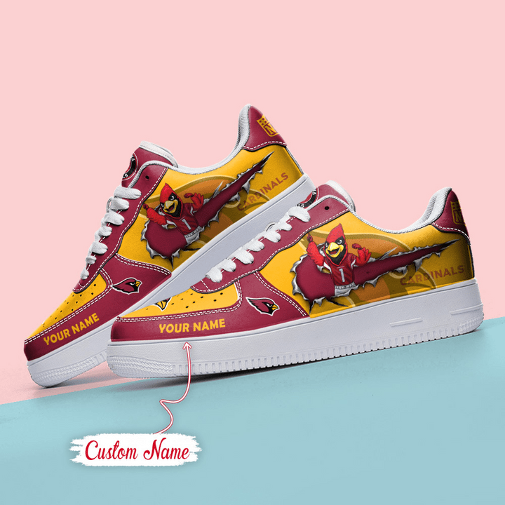 NFL Arizona Cardinals Custom Name Air Force 1 Sneaker AZBTAF1000132