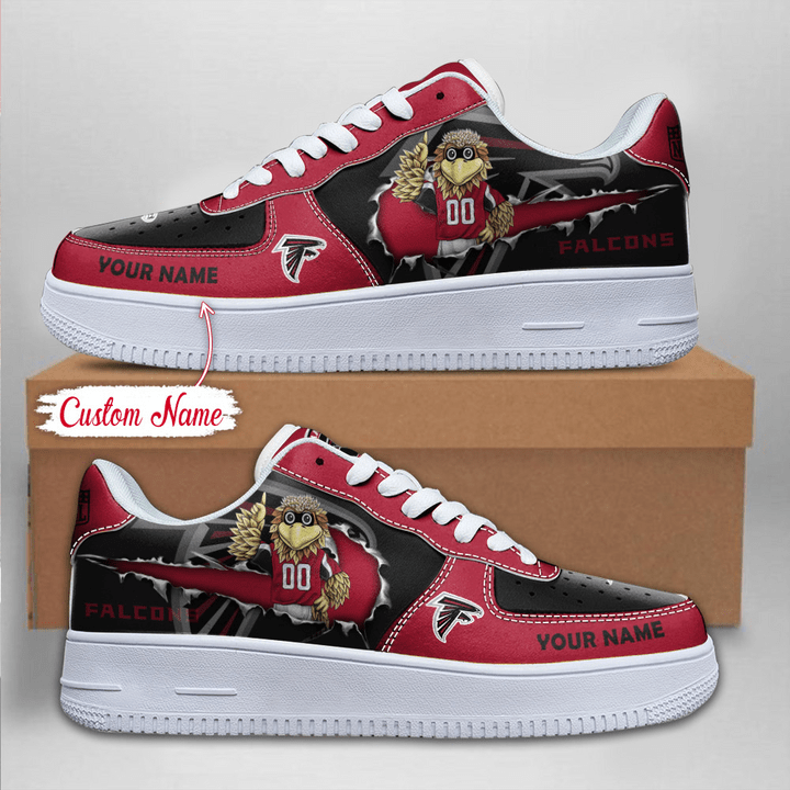 NFL Atlanta Falcons Custom Name Air Force 1 Sneaker AZBTAF1000133