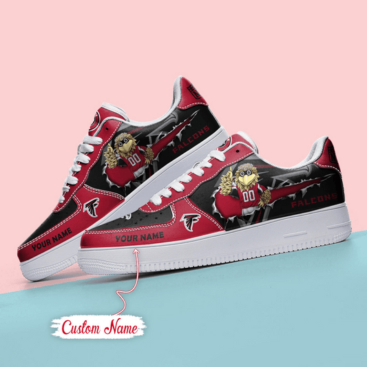 NFL Atlanta Falcons Custom Name Air Force 1 Sneaker AZBTAF1000133