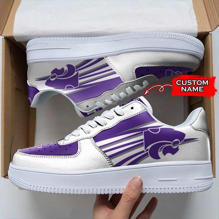 NCAA Kansas State Wildcats Custom Name Air Force 1 Sneaker AZBTAF1000127