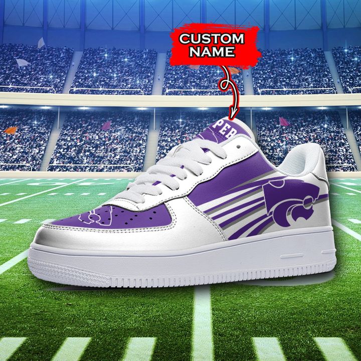 NCAA Kansas State Wildcats Custom Name Air Force 1 Sneaker AZBTAF1000127
