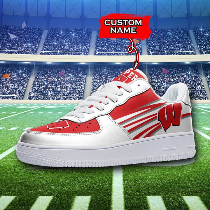 NCAA Wisconsin Badgers Custom Name Air Force 1 AZBTAF1000128