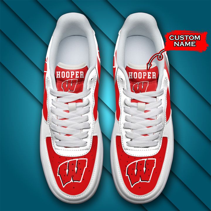 NCAA Wisconsin Badgers Custom Name Air Force 1 AZBTAF1000128
