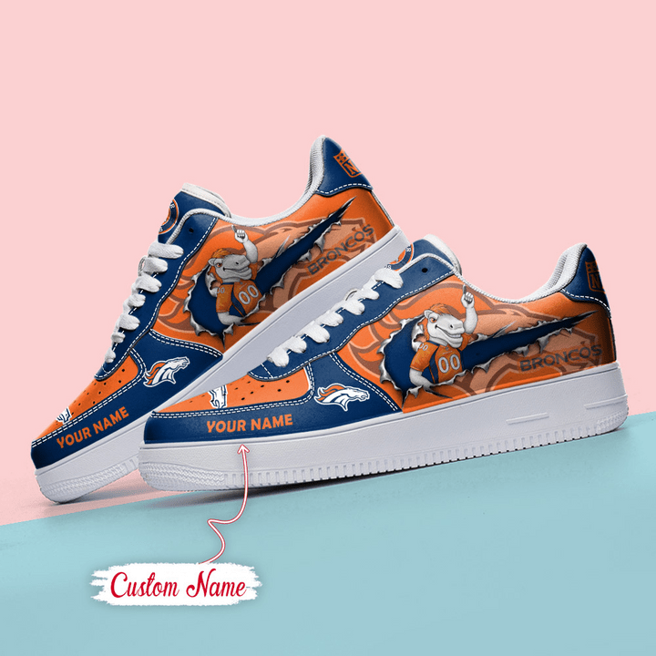 NFL Denver Broncos Custom Name Air Force 1 AZBTAF1000085
