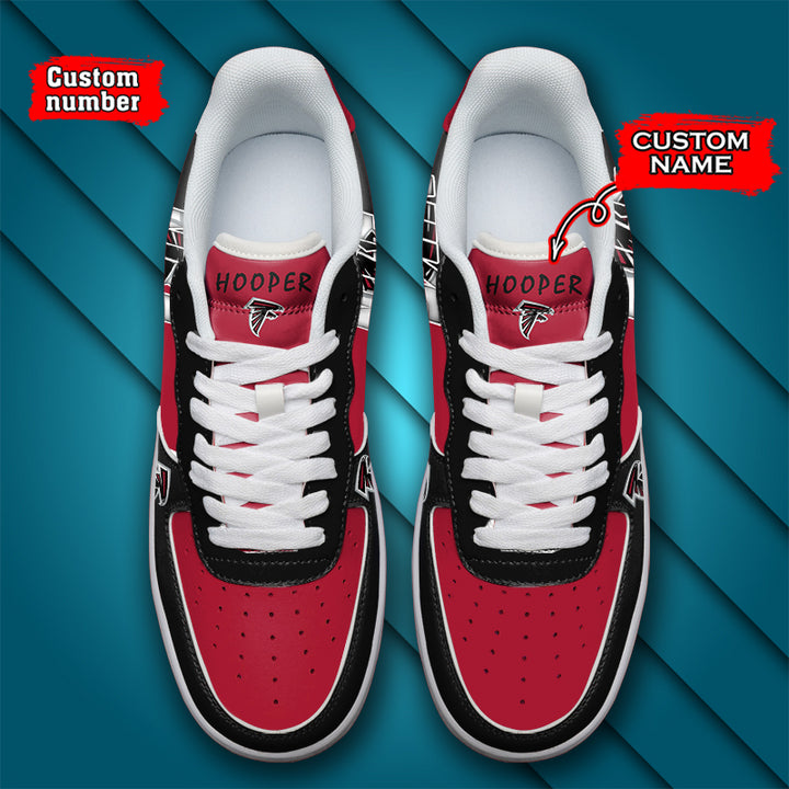 NFL Atlanta Falcons Custom Name Number Air Force 1 Sneaker AZBTAF1000135