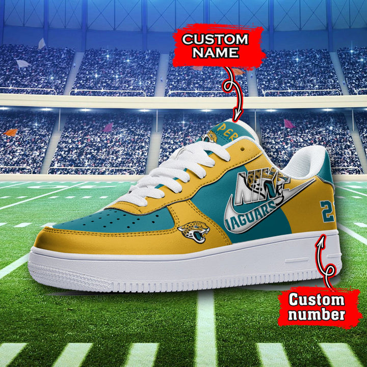 NFL Jacksonville Jaguars Custom Name Number Air Force 1 Sneaker AZBTAF1000143