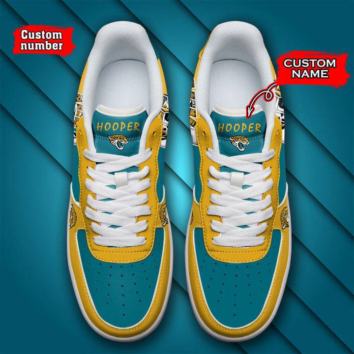 NFL Jacksonville Jaguars Custom Name Number Air Force 1 Sneaker AZBTAF1000143