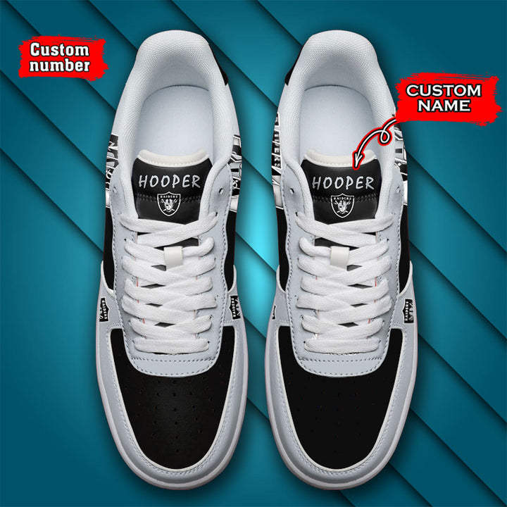 NFL Las Vegas Raiders Custom Name Number Air Force 1 Sneaker AZBTAF1000075