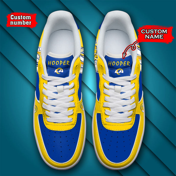 NFL Los Angeles Rams Custom Name Number Air Force 1 Sneaker AZBTAF1000076