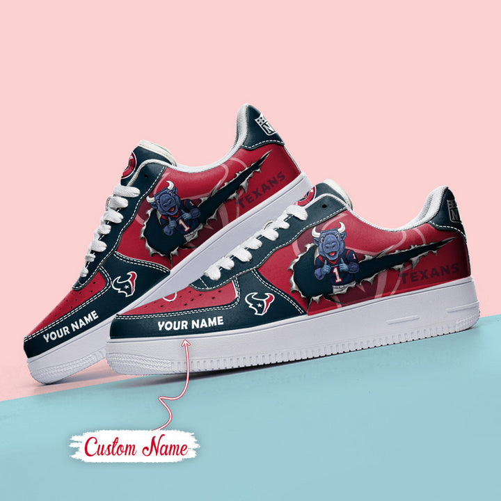 NFL Houston Texans Custom Name Air Force 1 AZBTAF1000091