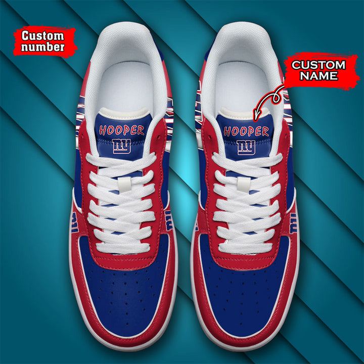 NFL New York Giants Custom Name Number Air Force 1 Sneaker AZBTAF1000061