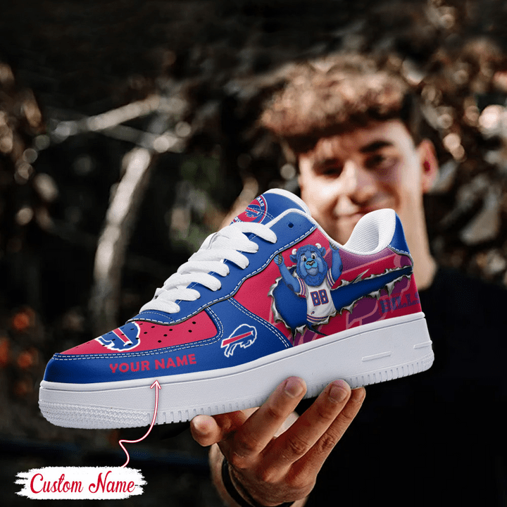 NFL Buffalo Bills Custom Name Air Force 1 Sneaker AZBTAF1000094