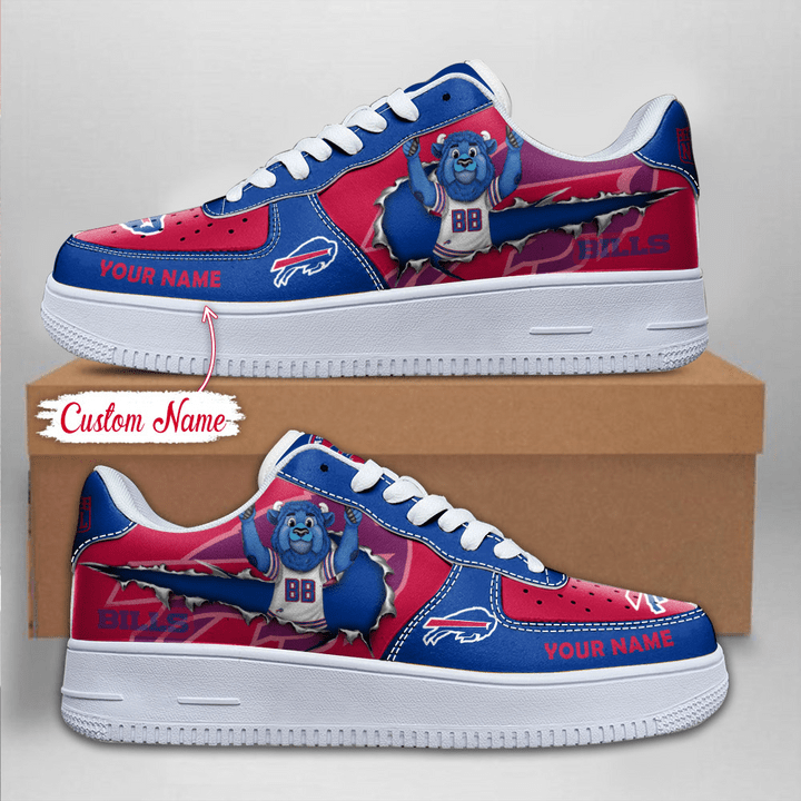 NFL Buffalo Bills Custom Name Air Force 1 Sneaker AZBTAF1000094