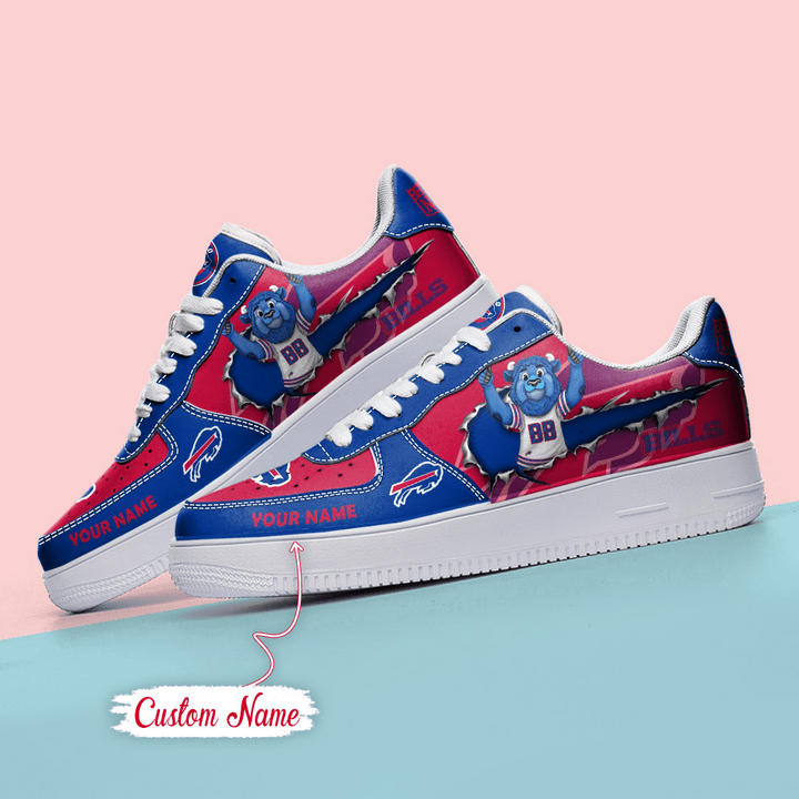 NFL Buffalo Bills Custom Name Air Force 1 Sneaker AZBTAF1000094